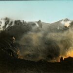 Eruzione del Vesuvio 1895. interno cratere