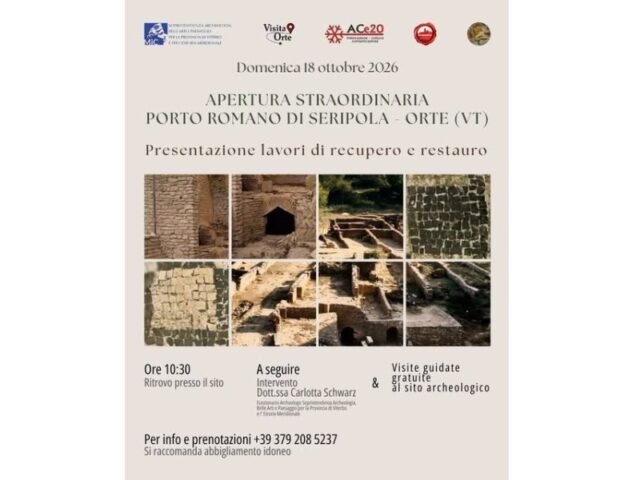 Apertura straordinaria del porto romano fluviale di Seripola